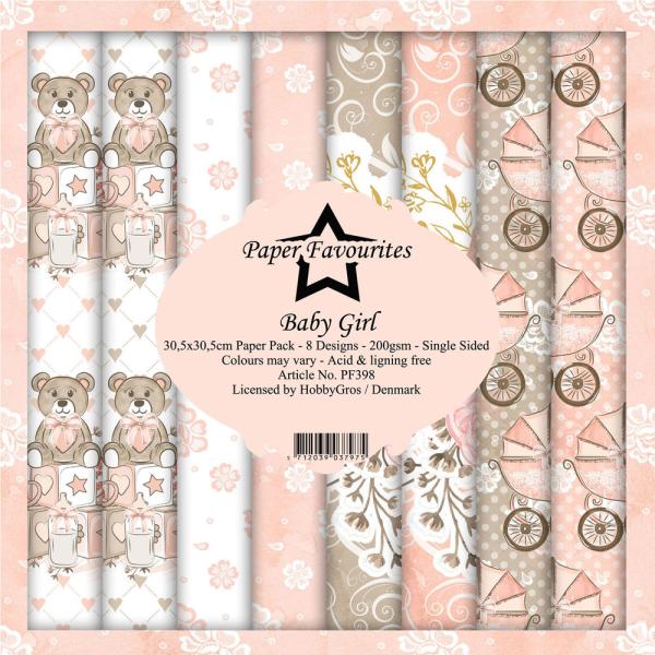 Paper Favourites - "  Baby Girl  " - Paper Pack - 12x12 Inch