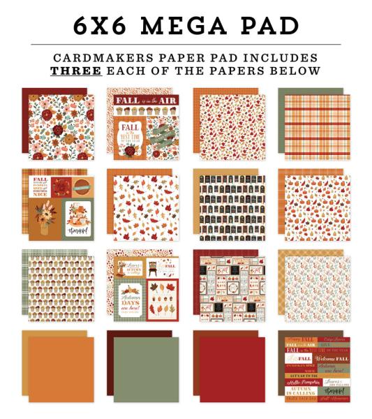 Carta Bella - Cardmakers Mega Pad 6x6" - "Welcome Fall" - Paper Pack 