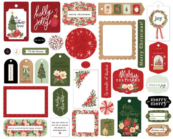 Carta Bella - Ephemera Frames & Tags - "Letters To Santa" - Stanzteile & Anhänger 