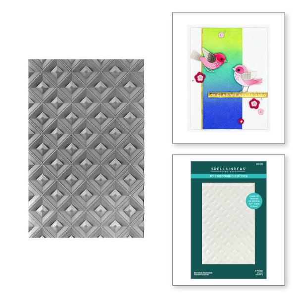 Spellbinders Embossingfolder "Beveled Diamonds " - Prägefolder