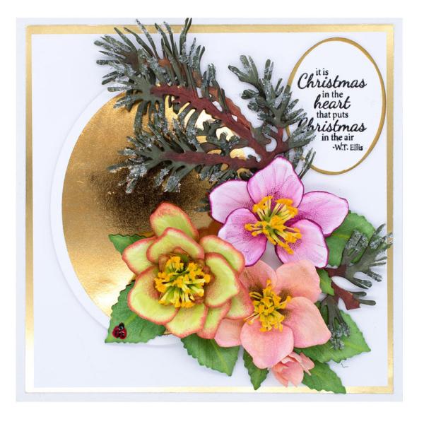 Spellbinders Dies "Helleborus (Christmas Rose) Etched" Stanzschablonen