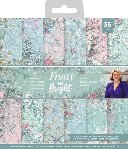 Crafters Companion - Frosty and Bright - 6" Paper Pack
