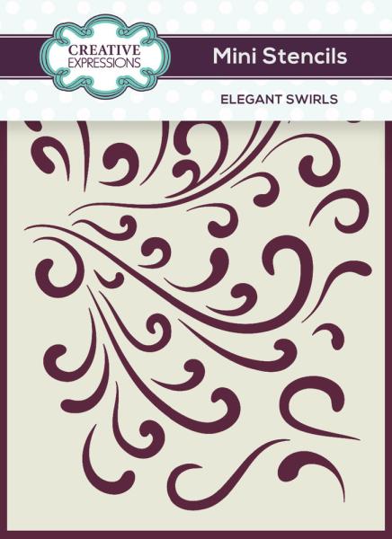 Creative Expressions - Stencil -  Elegant Swirls  - Schablone