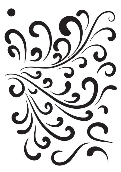 Creative Expressions - Stencil -  Elegant Swirls  - Schablone