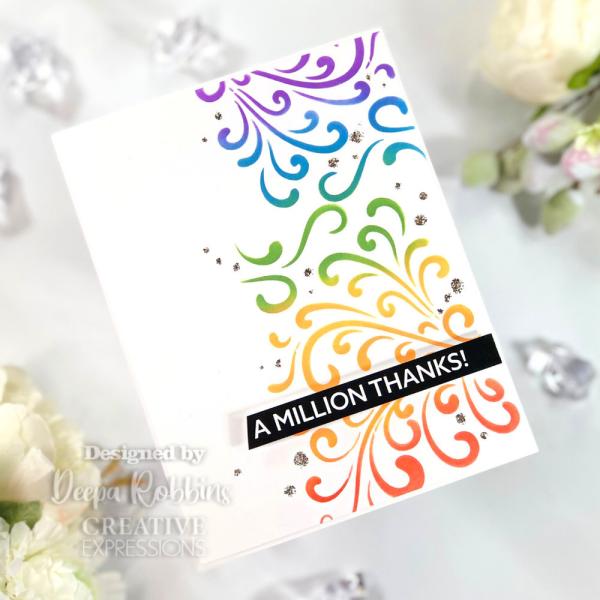 Creative Expressions - Stencil -  Elegant Swirls  - Schablone