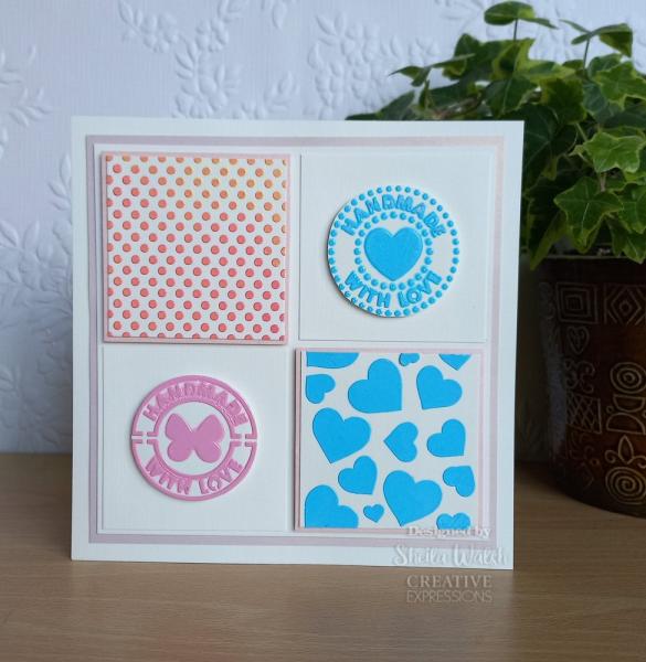 Creative Expressions - Stencil -  Scattered Hearts  - Schablone
