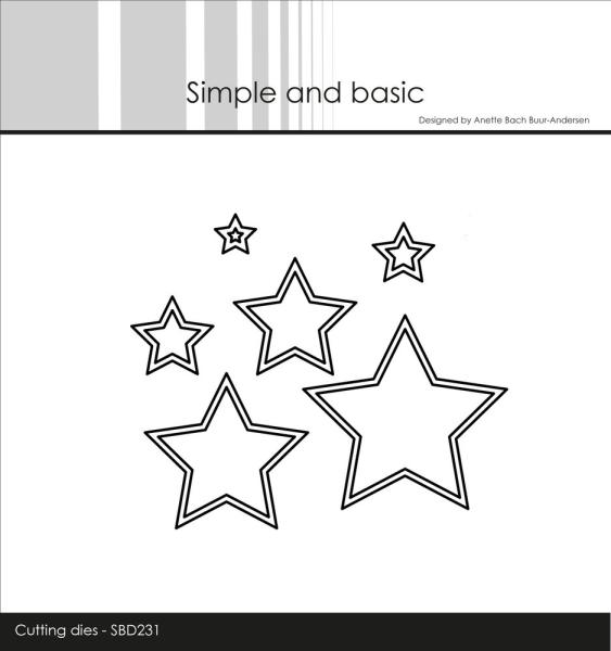 Simple and Basic " Outline Stars " Stanze - Die