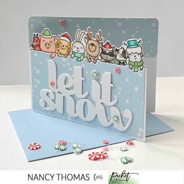Picket Fence Studios - Dies - " Animal Crackers Christmas Wishes" - Stanze 