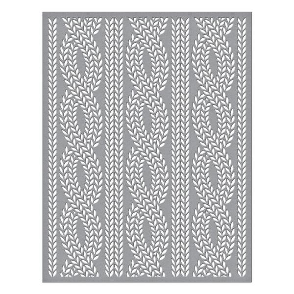 Spellbinders -Stencil - "Cable Knit" - Schablone