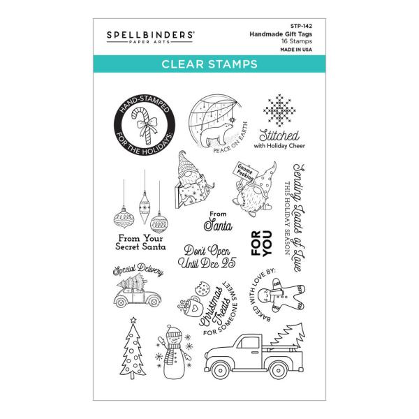 Spellbinders Stempelset - "Handmade Gift Tags" - Silikonstempel