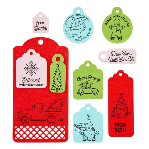 Spellbinders Stempelset - "Handmade Gift Tags" - Silikonstempel