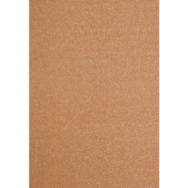  Florence - Glitzerpapier 5 Bogen A4 - Kupfer - Selbstklebendes Glitzerpapier 
