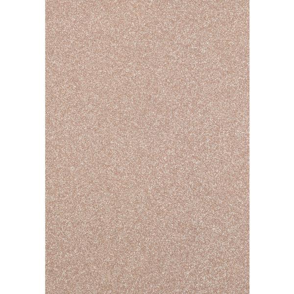  Florence - Glitzerpapier 5 Bogen A4 - Champagner - Selbstklebendes Glitzerpapier 