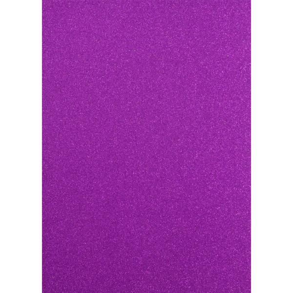  Florence - Glitzerpapier 5 Bogen A4 - Lila - Selbstklebendes Glitzerpapier 