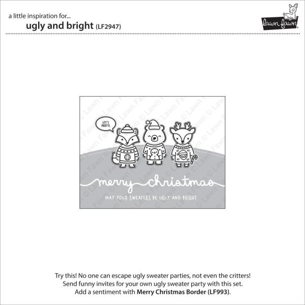 Lawn Fawn Stempelset "Ugly And Bright" Clear Stamp