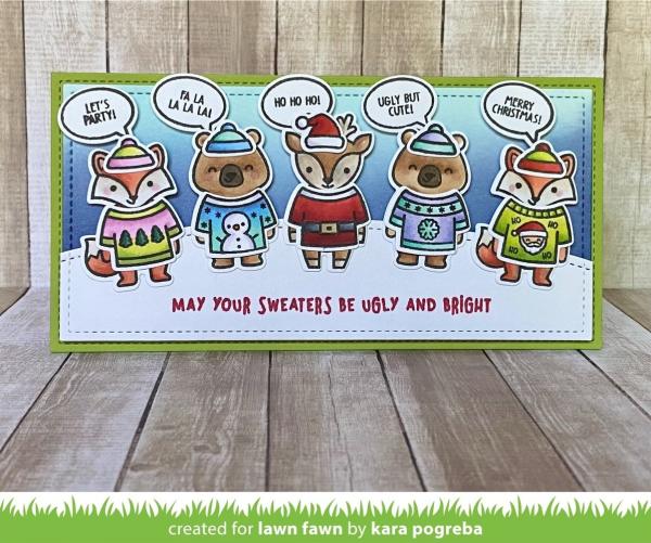 Lawn Fawn Stempelset "Ugly And Bright" Clear Stamp