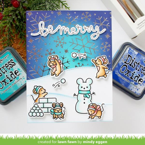 Lawn Fawn Hot Foil Plate - "Snowflake background " - Heißfolienplatte
