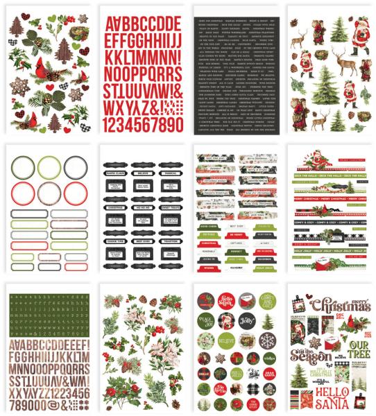 Simple Stories -  Simple Vintage Christmas Lodge - Sticker Book