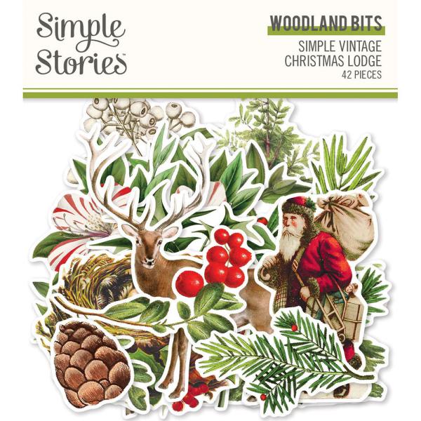 Simple Stories Die Cuts Cardstock Vintage Christmas Lodge Woodland 
