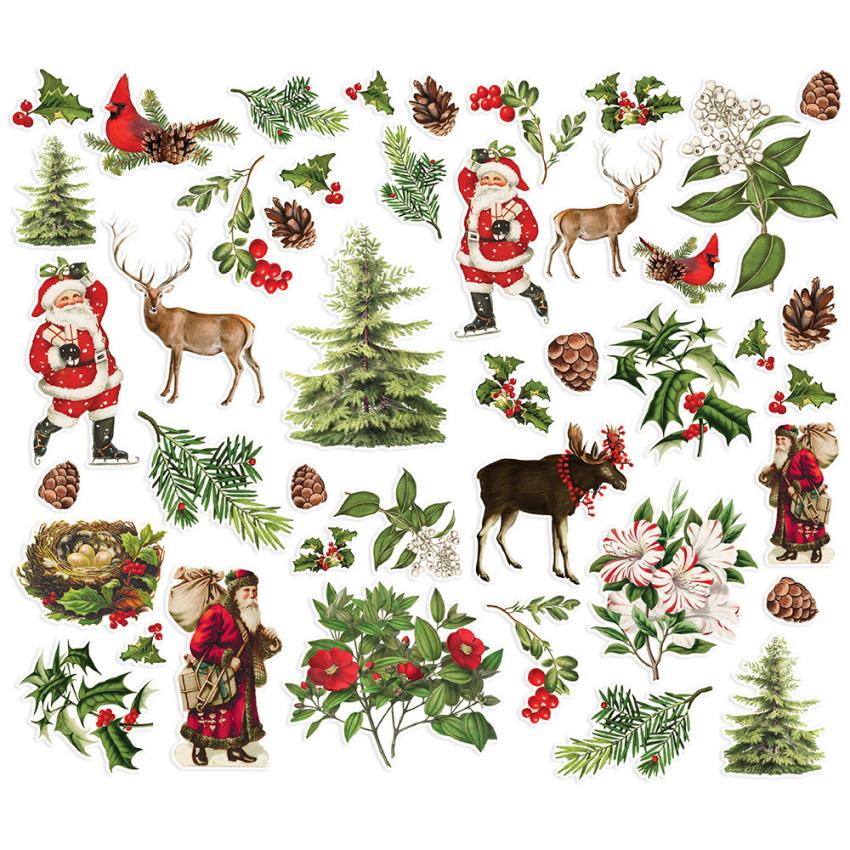 Simple Stories Die Cuts Cardstock Vintage Christmas Lodge Woodland 