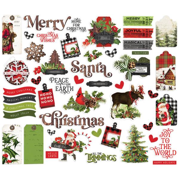  Vintage Christmas Lodge   Bits & Pieces -  Stanzteile