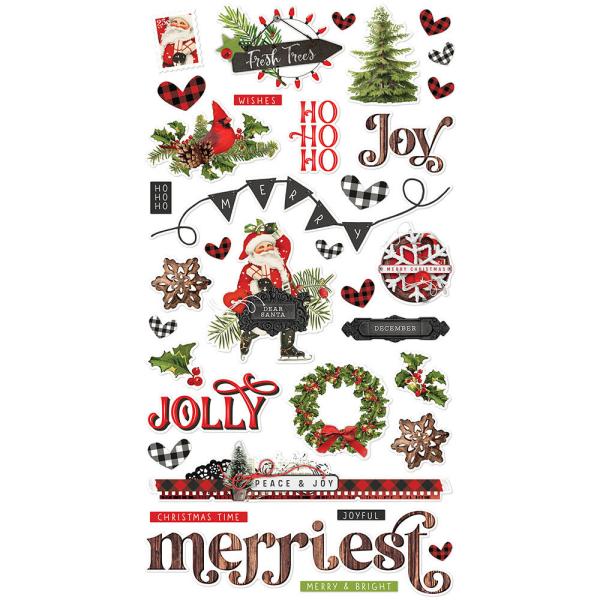 Simple Stories - Simple Vintage Christmas Lodge - Chipboard Sticker 