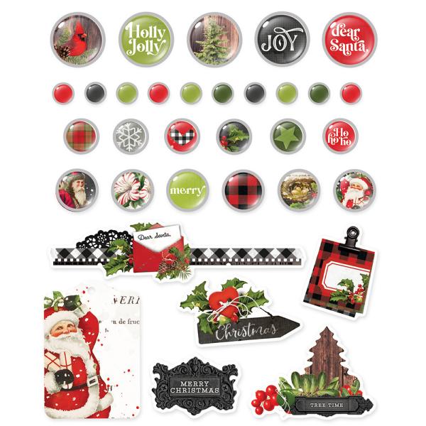 Simple Stories   Simple Vintage Christmas Lodge  Decorative Brads