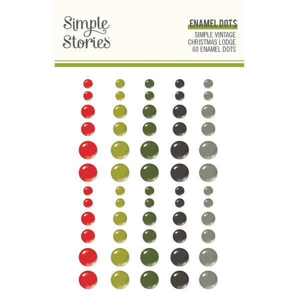 Simple Stories   Simple Vintage Christmas Lodge  Enamel Dots