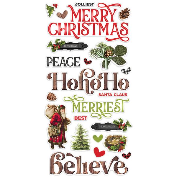 Simple Stories -  Simple Vintage Christmas Lodge  - Foam Stickers 