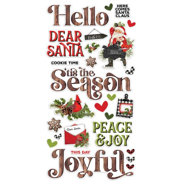 Simple Stories -  Simple Vintage Christmas Lodge  - Foam Stickers 