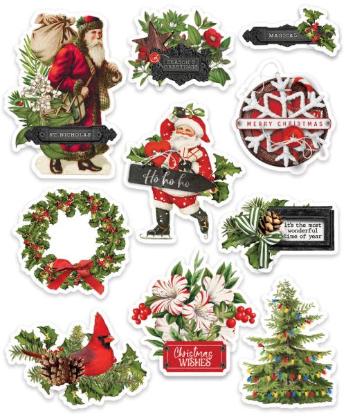 Simple Stories - Simple Vintage Christmas Lodge  - Layered Stickers 