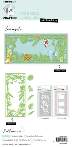 Creative Craft Lab - Studio Light - Dies - Slimline Tropical Leaves  - Stanze 