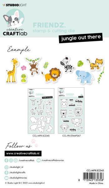 Creative Craft Lab - Studio Light - Clear Stamp & Dies - Jungle Out There Mini  - Stanze & Stempel