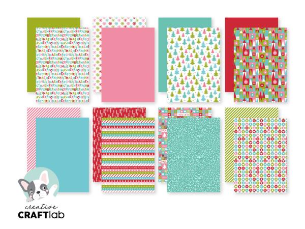 Creative Craft Lab - Studio Light - Paper Pad - Holly Jolly  - Papier Pack 