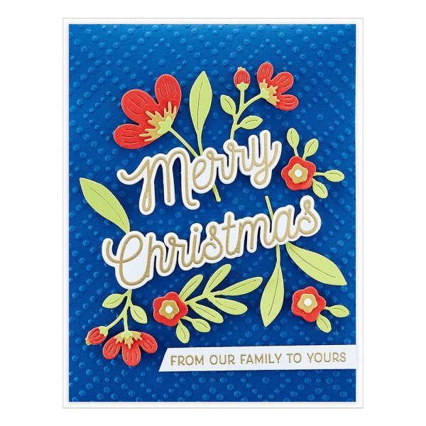Spellbinders Stempel & Stanzset "Many Merry Christmas Sentiments"
