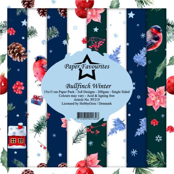 Paper Favourites - "  Bullfinch Winter  " - Paper Pack - 6x6 Inch