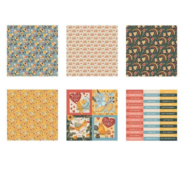 The Paper Boutique - Perfect Partners - Tweethearts - 8x8 Inch - Designpapier