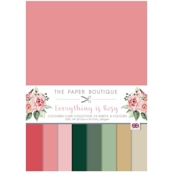 The Paper Boutique - Colour Card Collection  -  Everything Is Rosy - A4 - Cardstock