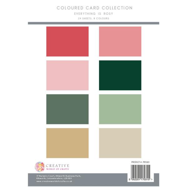 The Paper Boutique - Colour Card Collection  -  Everything Is Rosy - A4 - Cardstock