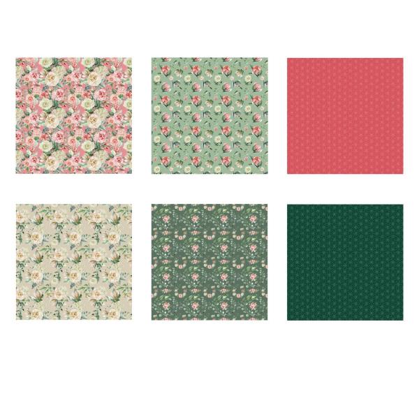 The Paper Boutique - Decorative Paper - Everything Is Rosy - 8x8 Inch - Paper Pad - Designpapier