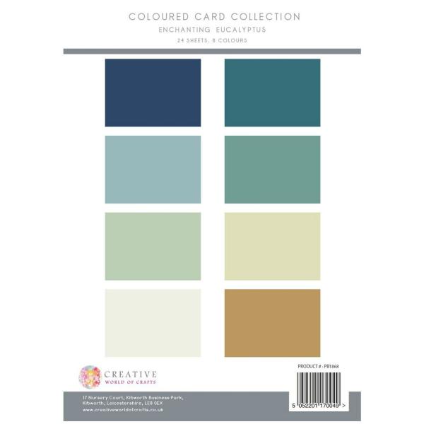 The Paper Boutique - Colour Card Collection  - Enchanting Eucalyptus - A4 - Cardstock