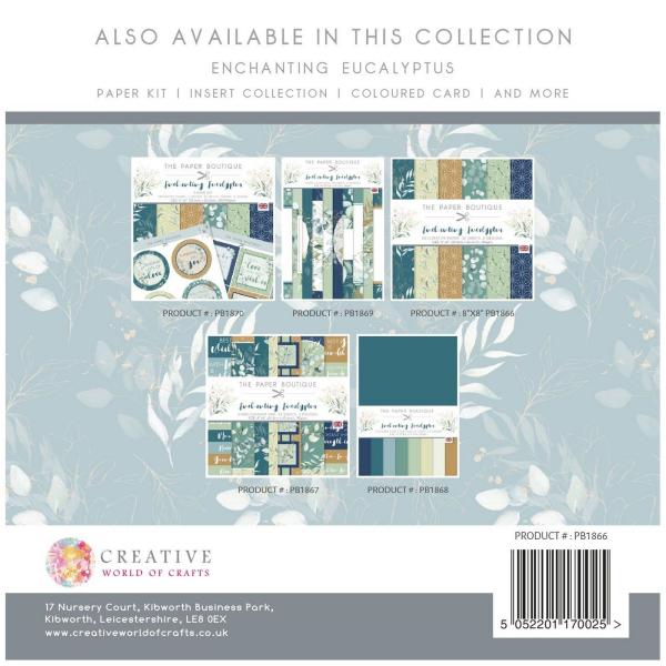 The Paper Boutique - Decorative Paper - Enchanting Eucalyptus - 8x8 Inch - Paper Pad - Designpapier