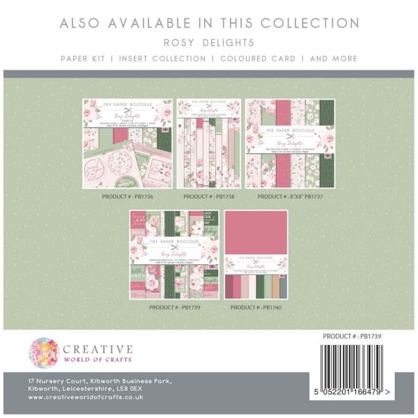 The Paper Boutique - Embellishment Pad - Rosy delights  - 8x8 Inch - Designpapier