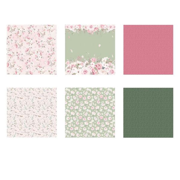 The Paper Boutique - Decorative Paper - Rosy delights  - 8x8 Inch - Paper Pad - Designpapier
