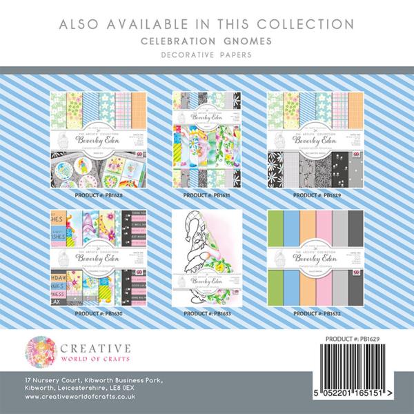 The Paper Boutique - The Artists Collection - Celebration gnomes - 8x8 Inch - Paper Pad - Designpapier