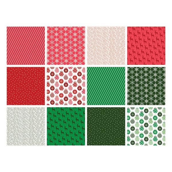 The Paper Boutique - Decorative Paper - Shades of classic Christmas - 8x8 Inch - Paper Pad - Designpapier