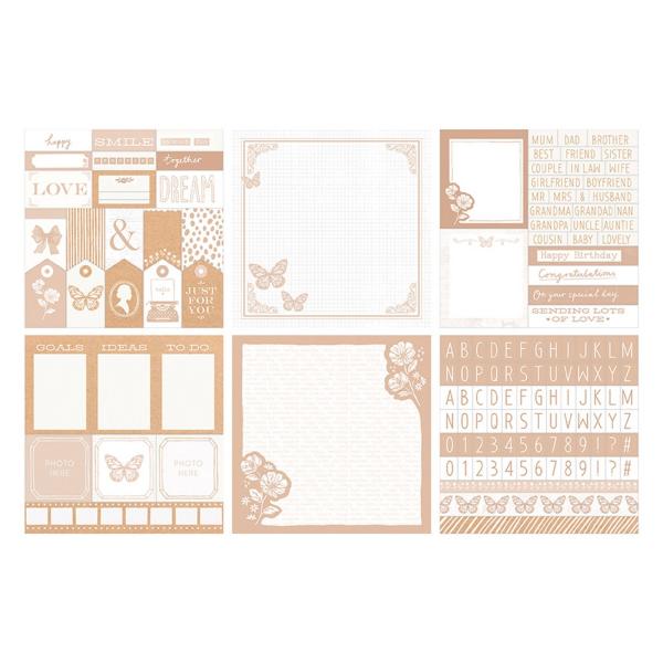 The Paper Boutique - Project Pad -  Everyday shades of Kraft  - 8x8 Inch - Paper Pad - Designpapier