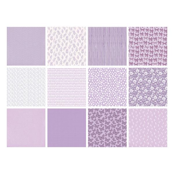 The Paper Boutique - Decorative Paper - Everyday shades of Lilac - 8x8 Inch - Paper Pad - Designpapier