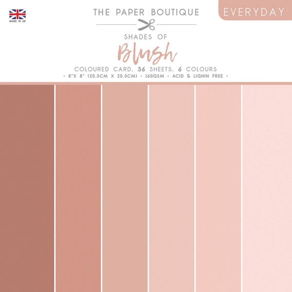 The Paper Boutique - Colour Card -  Everyday shades of Blush  - 8x8 Inch - Cardstock