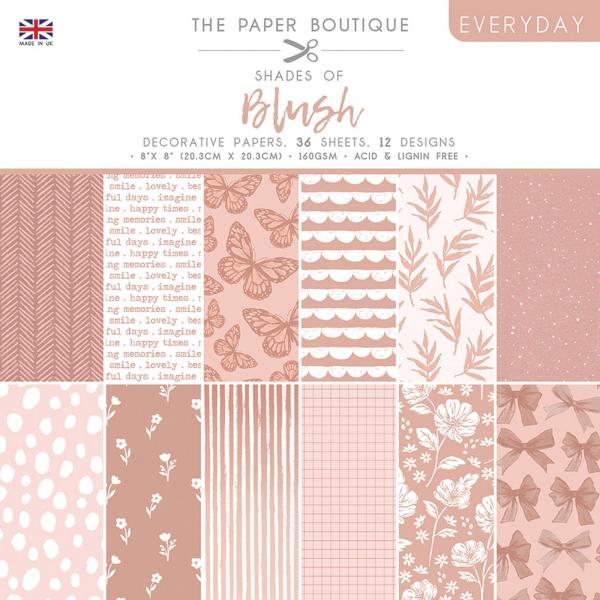 The Paper Boutique - Decorative Paper - Everyday shades of Blush - 8x8 Inch - Paper Pad - Designpapier